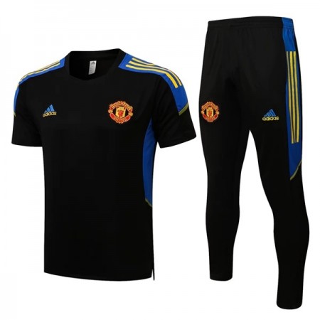 Manchester United Suits Champions League Tränings tröjor 2022-23 Svart gul Manchester United Suits Champions League Tränings tröjor 2022-23 Svart gul